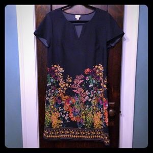 Navy Floral Dress